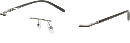 Rimless Cateye Gunmetal Large