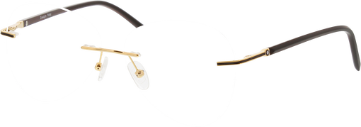 Rimless Aviator Gold Large